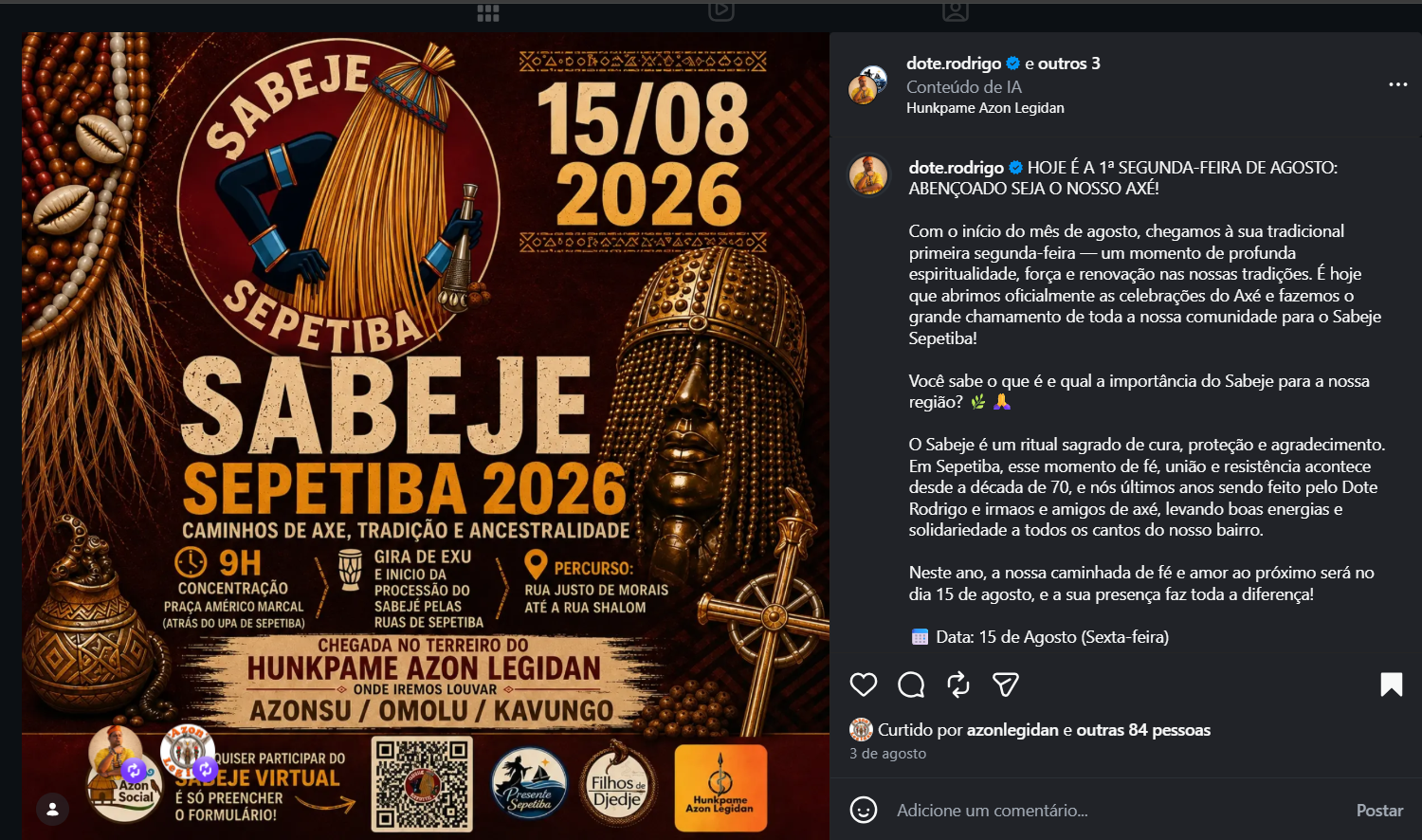 Sabeje Sepetiba 2026
