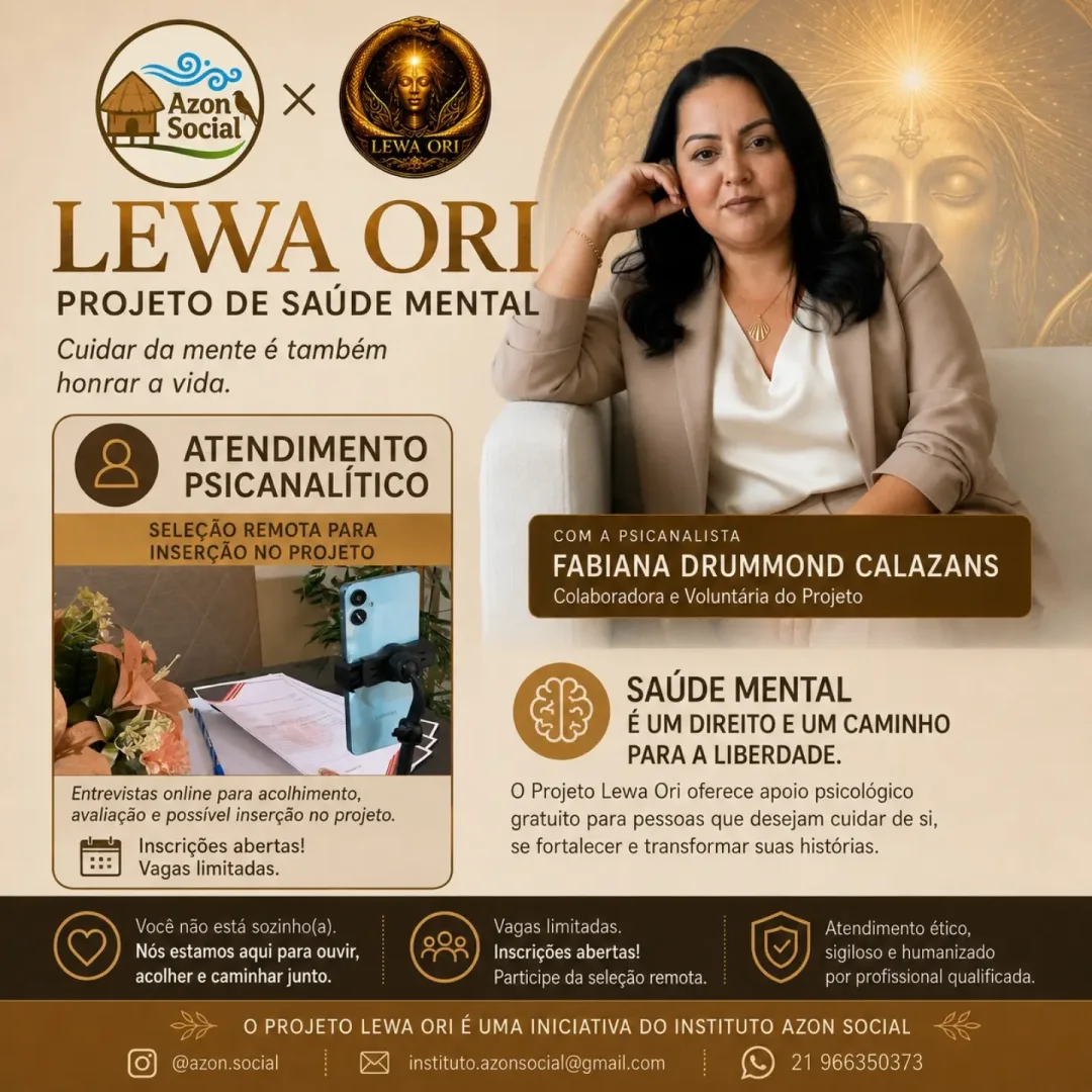 Publicação do projeto Lewa Orí sobre atendimento psicanalítico