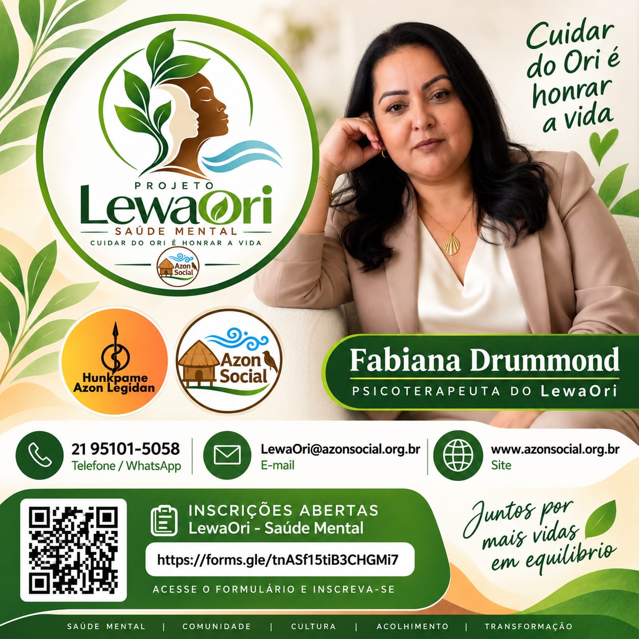 Imagem de capa de Inscrição para o Projeto Lewa Orí