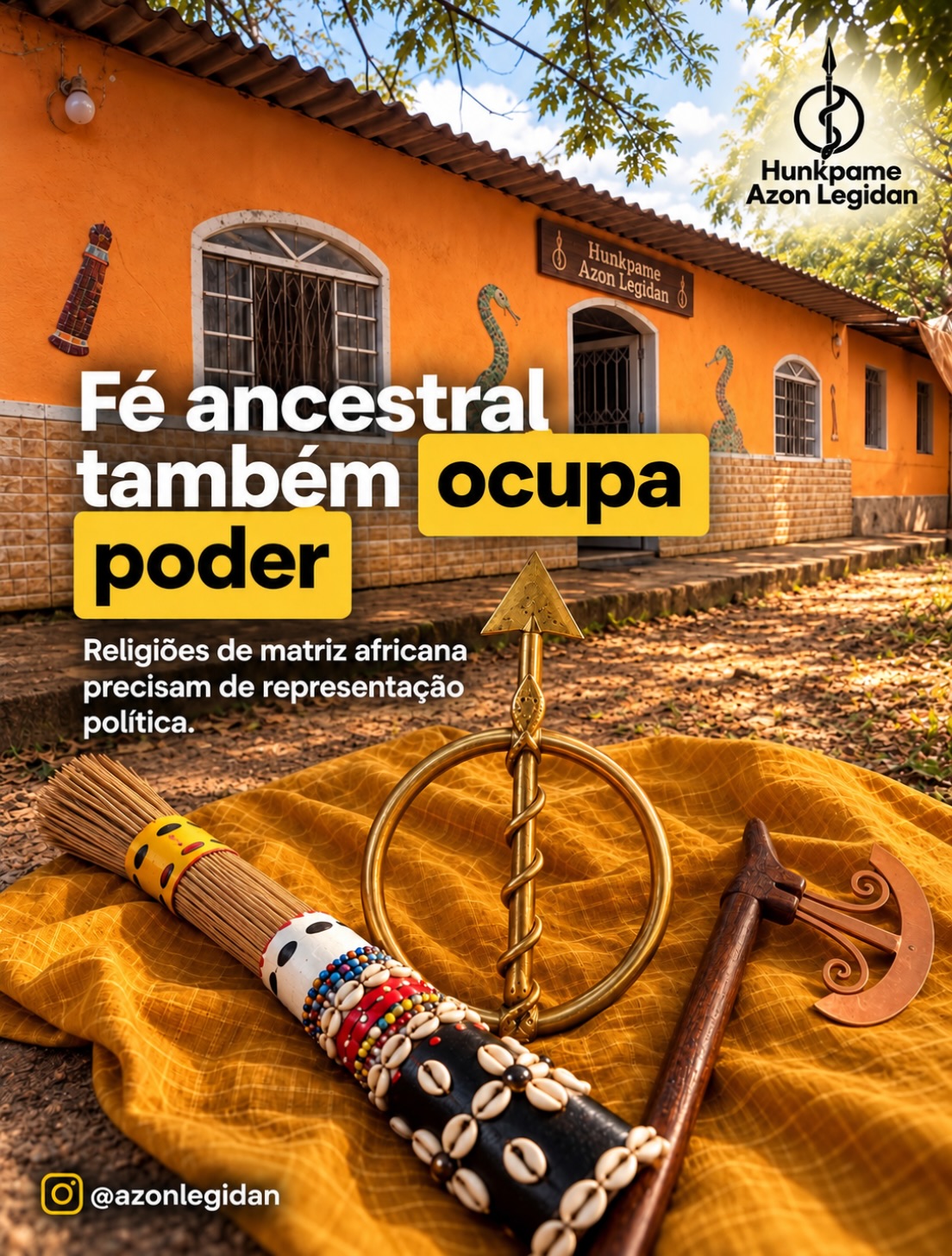 Publicação do Instagram: A luta do povo de terreiro e das religiões de matriz africana é uma luta por respeito, dignidade, direitos e democracia. Durante séculos, nossa ancestralidade enfrentou o racismo, a perseguição religiosa e a tentati...